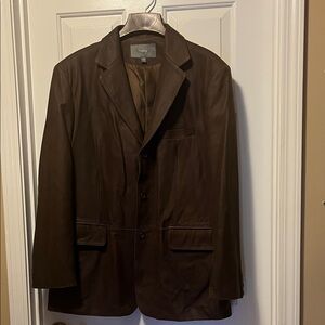 Apt. 9 Rich Brown Leather Jacket